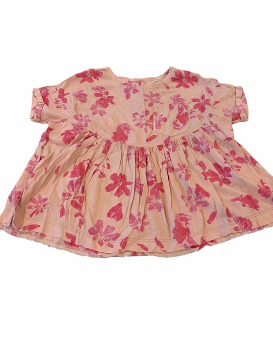 We The Free Tops - We The Free Floral Linen Blend Oversized Babydoll Top Peach Pink XS Boho EUC